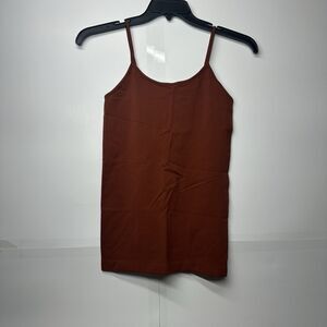 VERSONA Women's Dark Burgundy Cami Top Size Medium Spaghetti Strap Tank